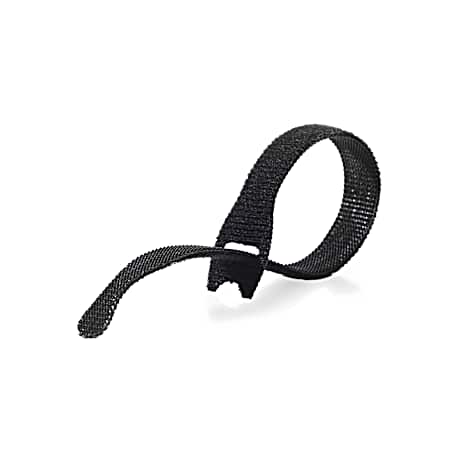 8 in X 1/2 in One-Wrap Black Heavy Duty Ties - 5 Ct