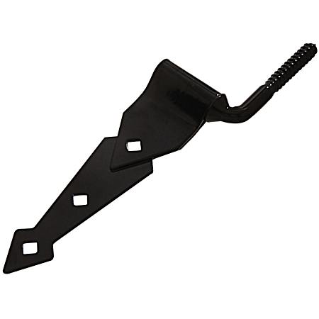 Hardware Essentials Ornamental Screw Hook & Strap Hinge Black (7
