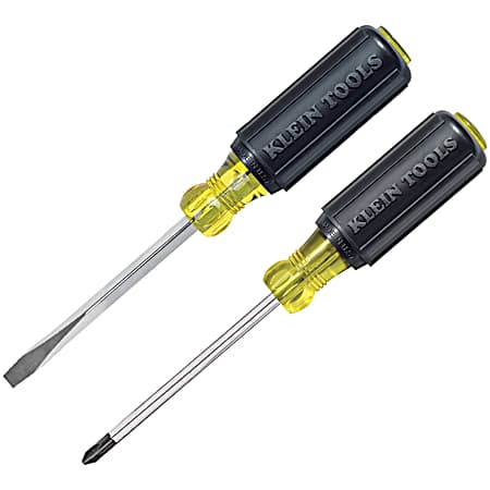 2 Pc Cushion-Grip Screwdriver Set, 1/4 Keystone and #2 Phillips