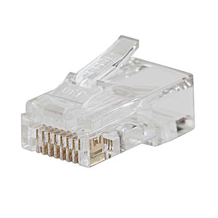 Pass-Thru Modular Data Plugs RJ45-CAT6, 10 Pk