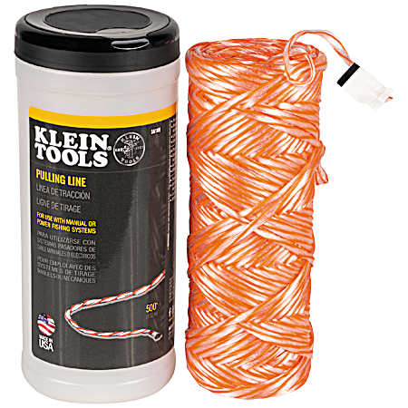 Poly Pull Line with Orange Tracer 500-Feet