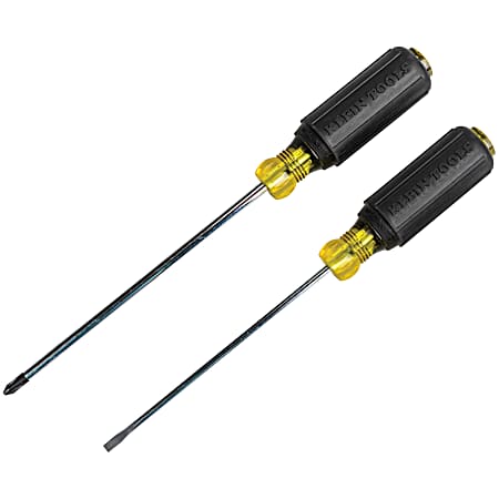 2 pc Cushion-Grip Screwdriver Set, 3/16 Cabinet and #2 Phillips