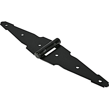 6 in. Ornamental Reversible T Hinge- Black Finish - 2 Pk.