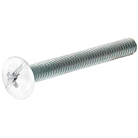 Phillips Truss-Head White Machine Screws - M10 - 24 x 1/2 in.