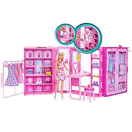 Doll Dream Closet Playset & Accessories