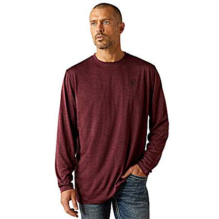 Men's Malbec Heather Charger Breakthrough Long Sleeve Shirt