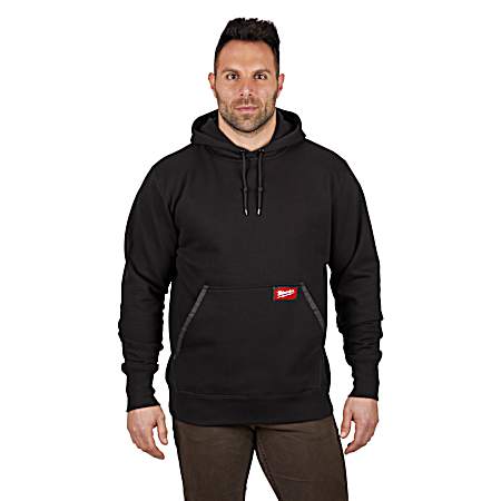 Men's Black Heavy-Duty Long Sleeve Hoodie