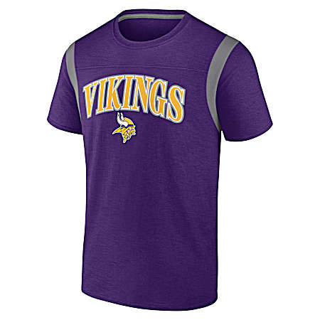Men's Minnesota Vikings Purple/Storm Gray Running It Back Short Sleeve Shirt