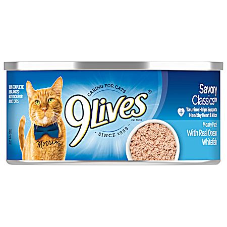 All Lifestages Meaty Pate w/ Real Ocean Whitefish Wet Cat Food, 5.5 oz