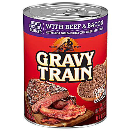 Meaty Ground Dinner w/ Beef & Bacon Wet Dog Food