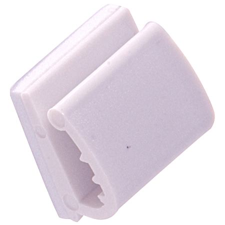 Plastic Adhesive Wire Clip- White - 12 Pk.