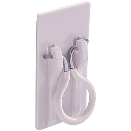 Hardware Essentials Broom Holder White Adhesive