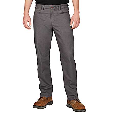 Men's Gray Heavy-Duty Flex Lightweight Work Pants