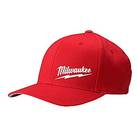 Men's Red Trademark FLEXFIT Logo 6-Panel Cap