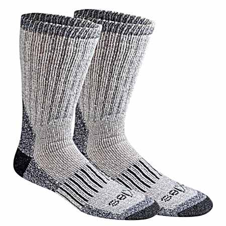 Men's Navy Thermal Boot Crew Socks - 2 Pk