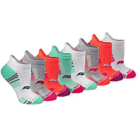 Women's Glory Stripe Tab Low Cut Socks - Assorted 8 Pk
