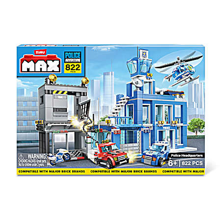 MAX-City Us-Series 1 - 822 Pc.-Brick Box Playset Police Station