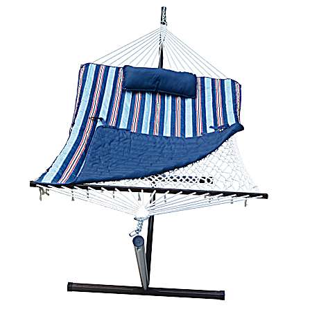 Cotton Rope Hammock & Stand Combo