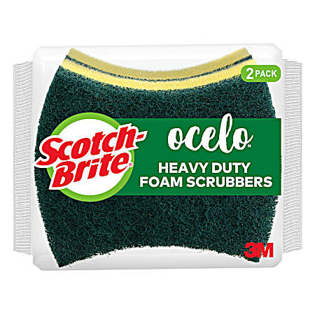 Ocelo Heavy Duty Foam Scrubbers - 2 Pk