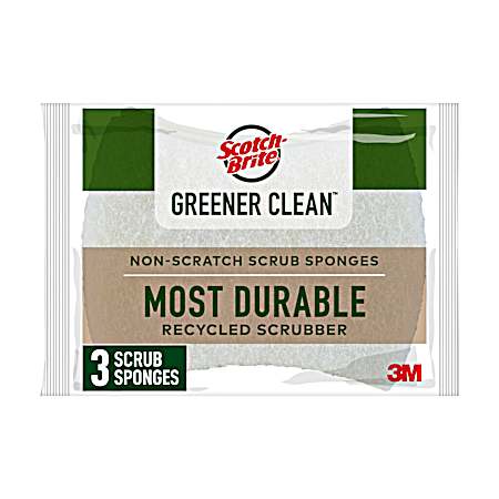 Greener Clean Non-Scratch Scrub Sponges - 3 Pk