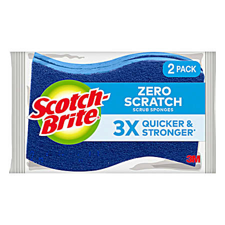 Zero Scratch Scrub Sponges - 2 Pk