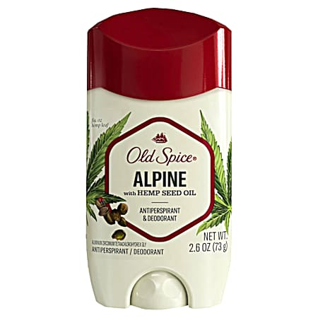 2.6 oz Antiperspirant & Deodorant Alpine with Hemp Seed Oil