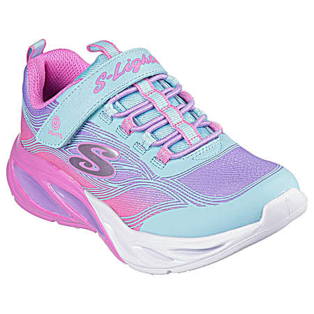 Girls' Turquoise/Multi Cosmic Glow S Lights Shoes