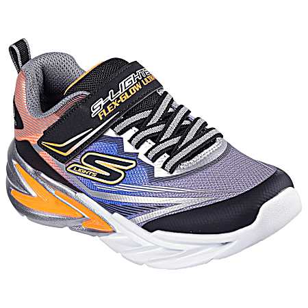 Boys' Black Multi Flex Glow S Lights Shoes