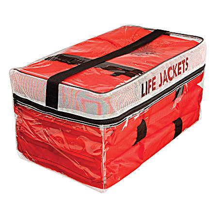 Adult Orange Type II Life Vests w/ Bag - 4 Pk