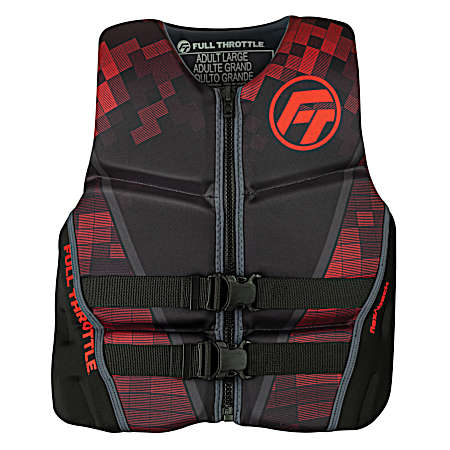 Adult Red/Black Hinged Rapid-Dry Flex-Back Vest