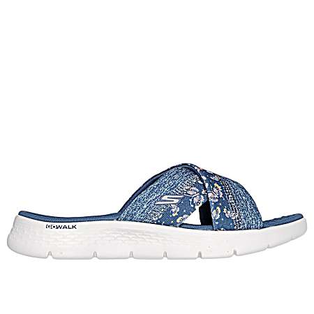 Women's Navy Multi Go Flex Sandals