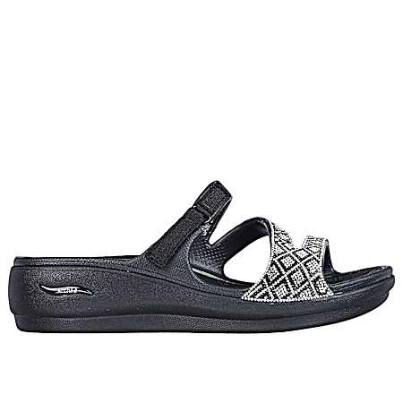 Foamies Women's Black Arch Fit Jewel Sandals