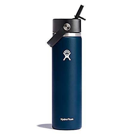 24 oz Wide Flex Straw Cap Indigo