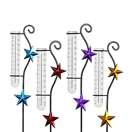Mini Star Rain Gauge Stake Assorted
