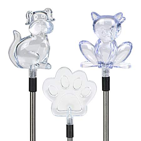 Acrylic Dog/Cat Solar Stake Assorted