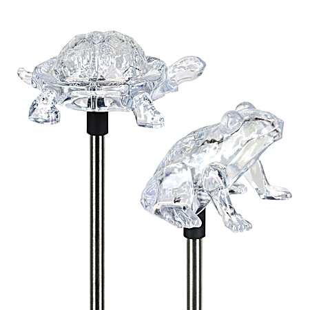 Acrylic Frog/Turtle Solar Stake Assorted