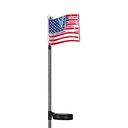 USA Solar Flag Stake