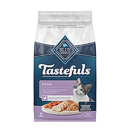 Kitten Tastefuls Healthy Growth Chicken & Brown Rice Dry Cat Food, 7 lbs