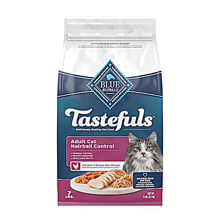 Adult Tastefuls Hairball Control Chicken & Brown Rice Dry Cat Food, 7 lbs