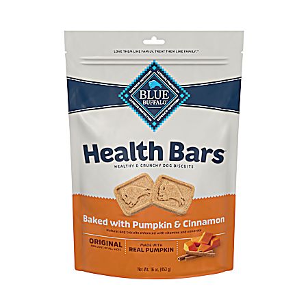 Health Bars Pumpkin & Cinnamon Dog Biscuits, 16 oz