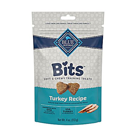 4 oz Bits Tempting Turkey Soft-Moist Dog Training Treats