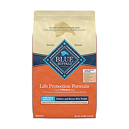 Adult Life Protection Formula Large Breed Chicken & Brown Rice Dry Dog Food, 30 lbs