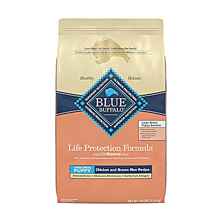 Puppy Life Protection Large Breed Chicken & Brown Rice Dry Dog Food, 30 lbs