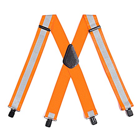 Men's Brite Orange High-Visibility Suspenders