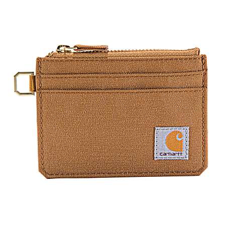 Women's Brown Duck Zippered Card Keeper