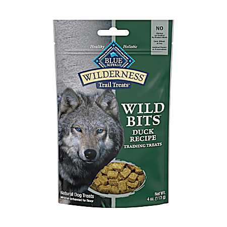 Wilderness Trail Treats Grain-Free Wild Bits Duck Dog Training Treats
