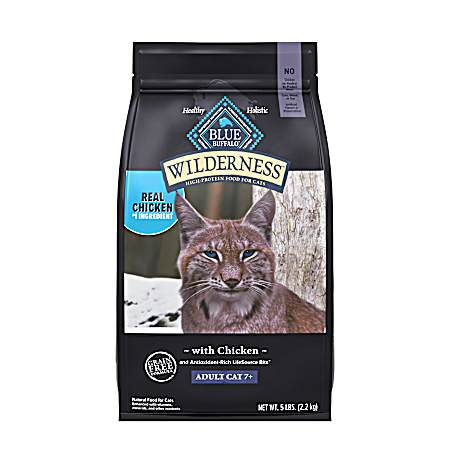 Wilderness Mature Adult Grain-Free Chicken Dry Cat Food, 5 lbs