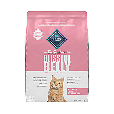 True Solutions Adult Blissful Belly Digestive Care Formula w/ Chicken Dry Cat Food