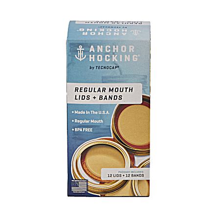 Regular Mouth Lids & Bands - 12 Pk
