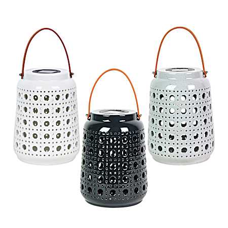 Ceramic Solar Hanging Lantern Assorted